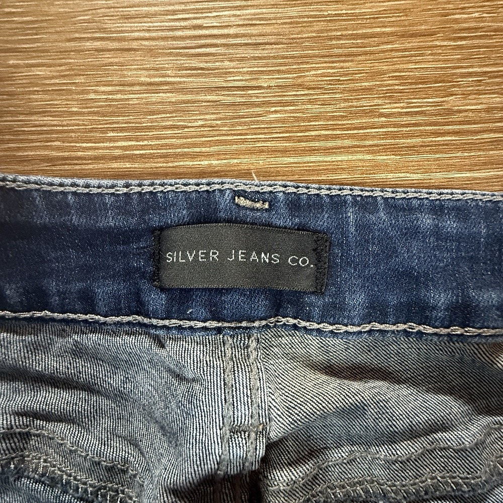 Silver Jeans Co Avery Slim Boot Women's 30x32 Jean Dark Wash Stretch Y2K Western - Picture 3 of 11